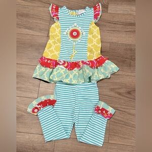 Emily Rose 4T Matching Set Ruffle Top and Pants